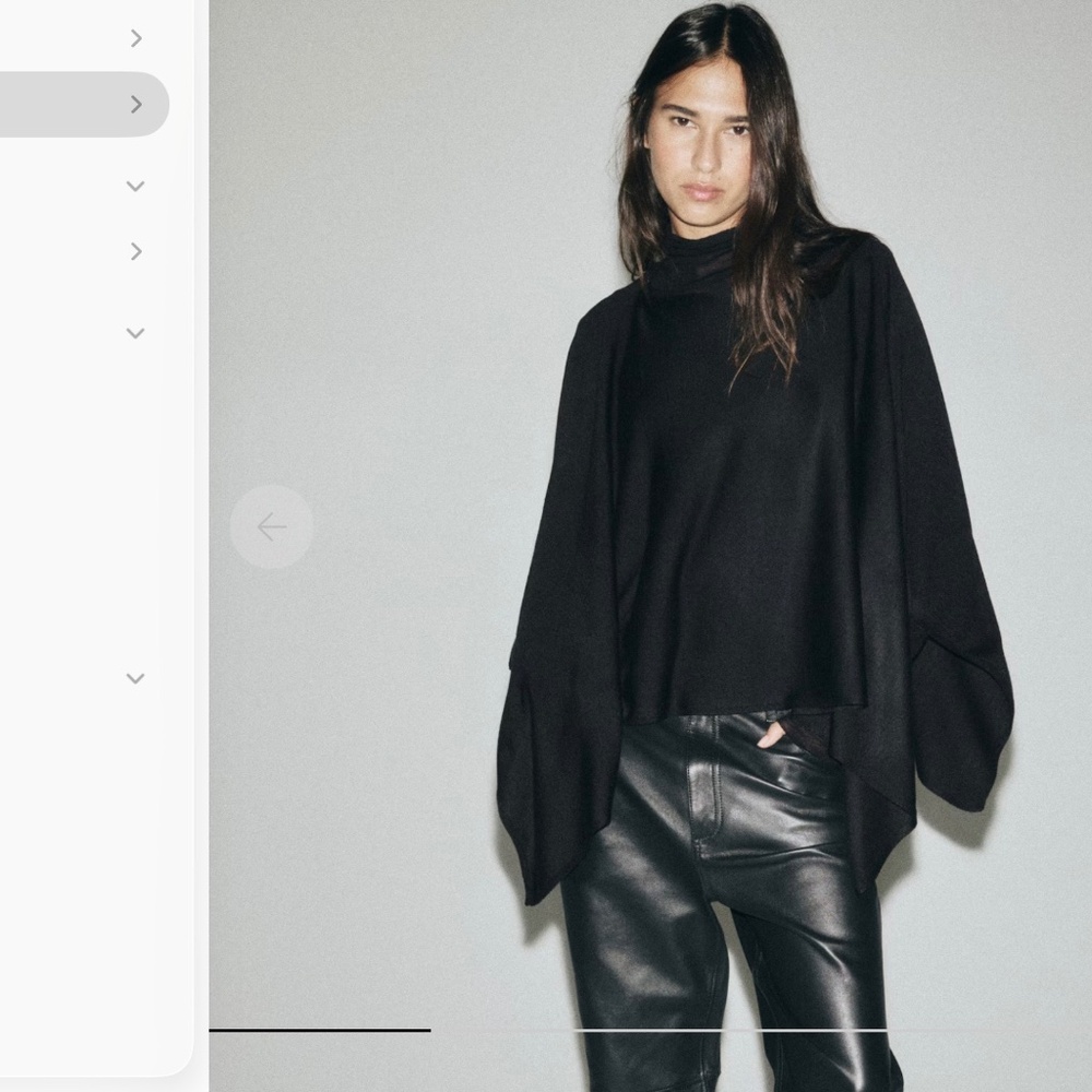 BNWT H&M Fine knit Cape. BLack.M/L